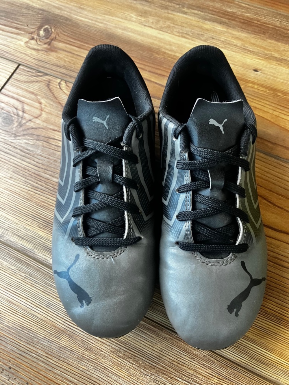 Puma Tacto II FG/AG Youth Soccer Cleats Size 3- Black/Castlerock Boys / Girls
